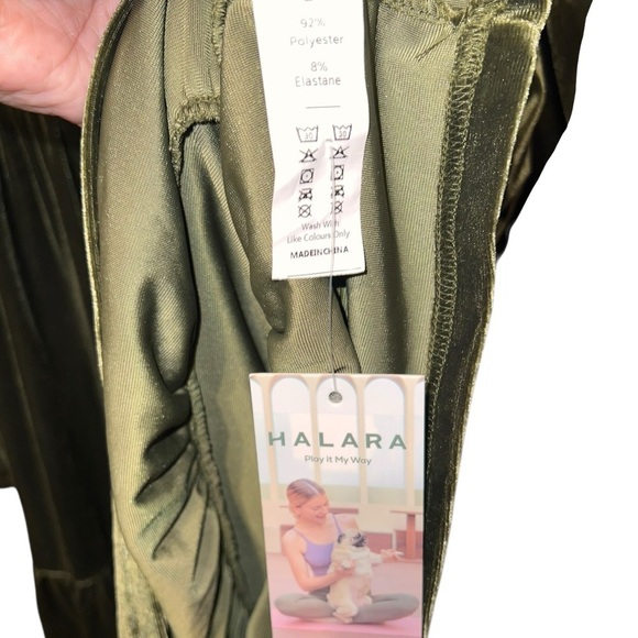 Halara Green Velvet Long Sleeve Dress – Small - Picture 3 of 5